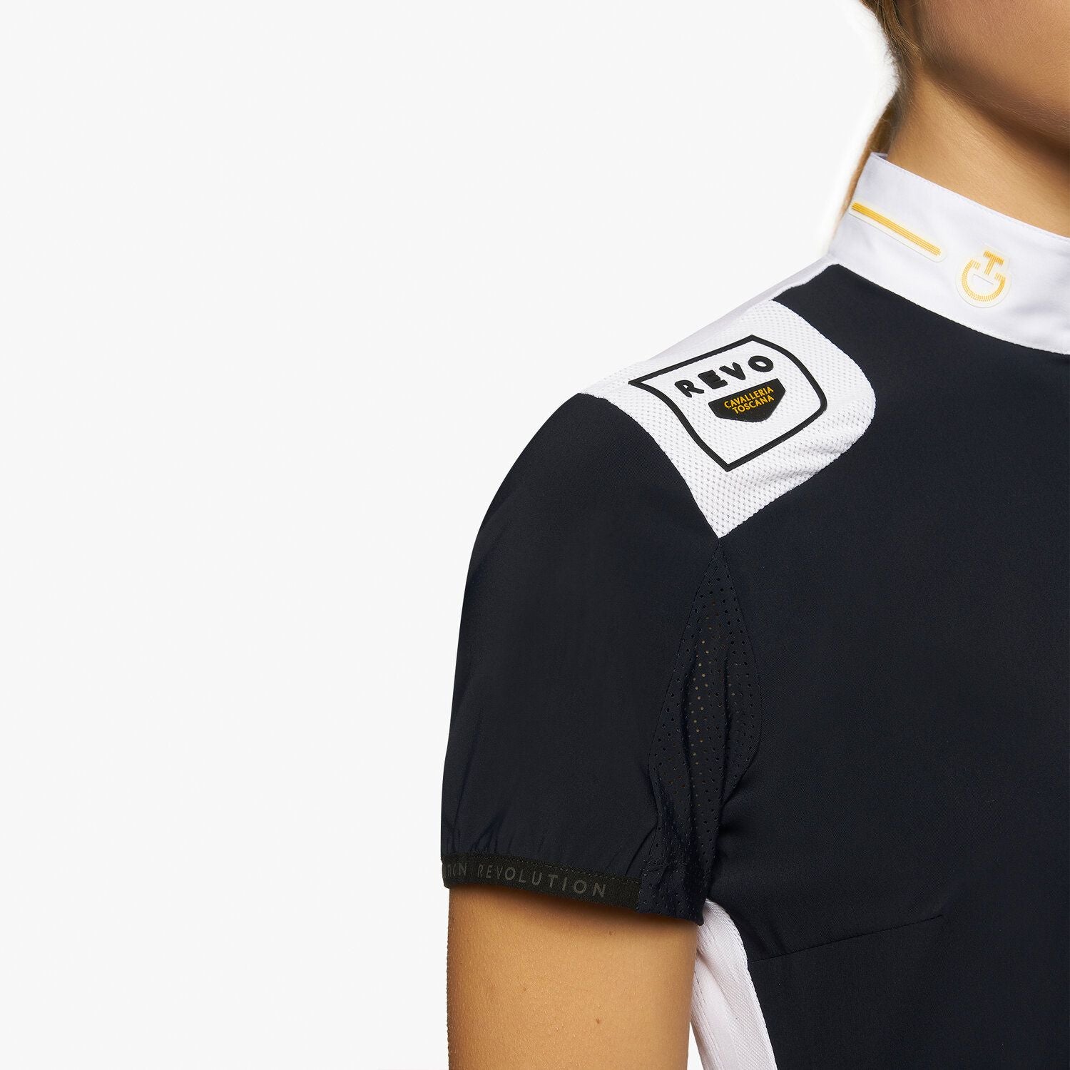 Cavalleria Toscana R-Evo Epaulet S/S Zip Competition Shirt