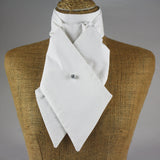 Style Stock Tie White Polka Dots - Luxe EQ