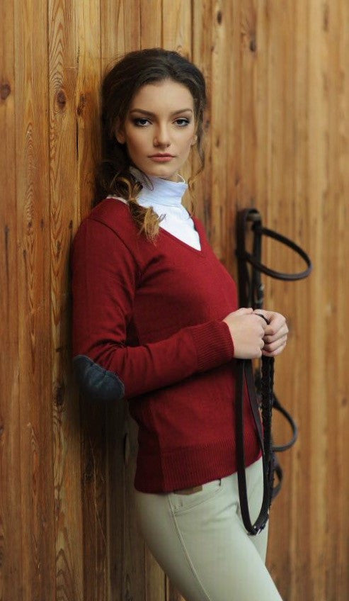 Winston Equestrian Milan  V-neck Sweater - Luxe EQ