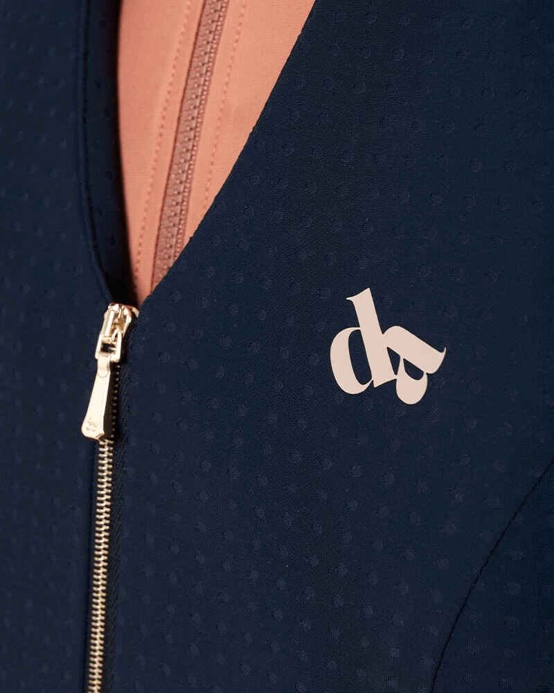 Louis Vuitton Monogram Zip Through Top, Navy, Xs