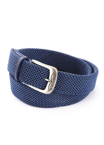 Duftler Spur Belt Navy Micro Dot with Rose Gold Buckle