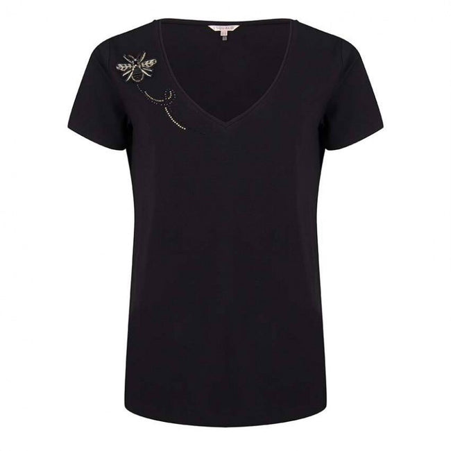 Esqualo V neck Tee Embroidered Bee - Luxe EQ