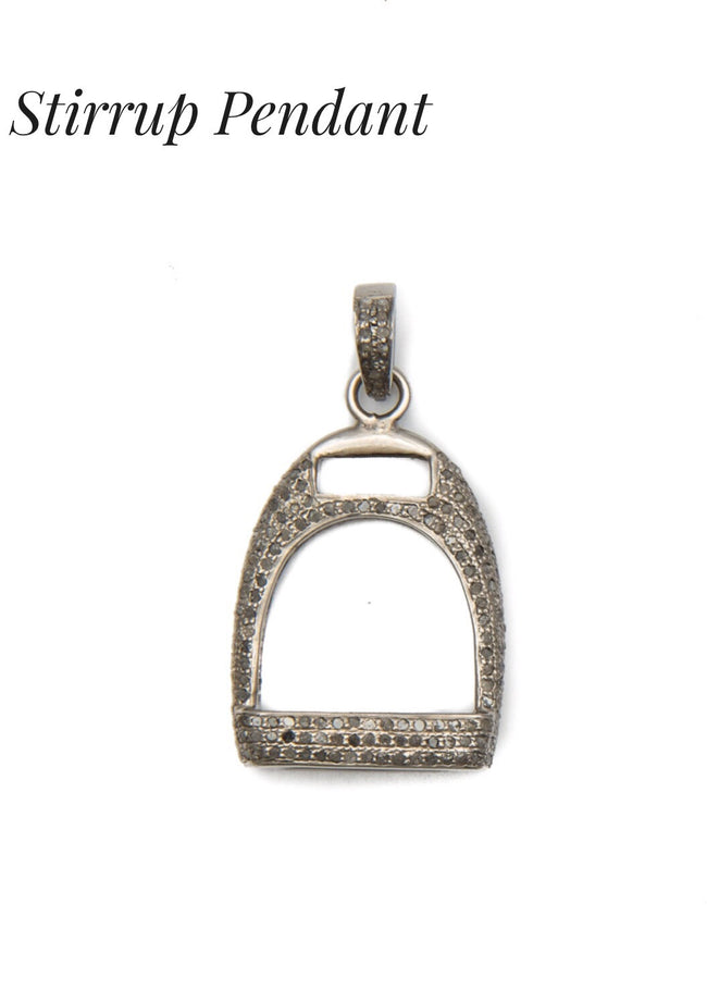 Harvest Jewels Stirrup Pave Diamond Pendant - Luxe EQ