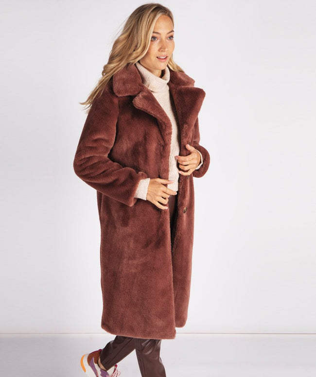 Esqualo Long Vegan Fur Coat