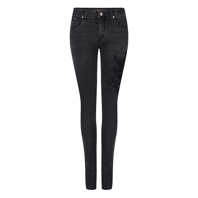 Esqualo Jeans with embroidered patch - Luxe EQ