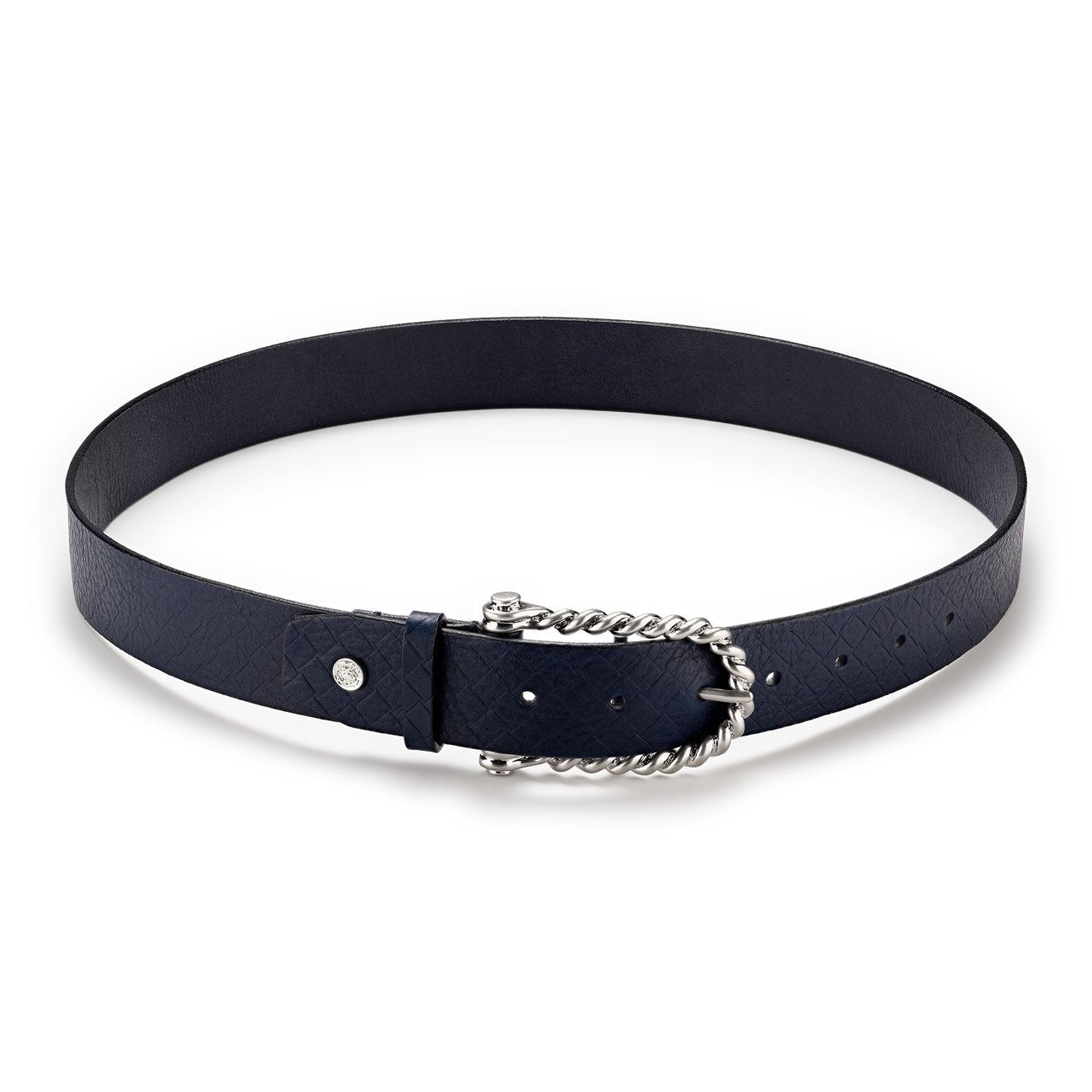 Hannah Childs Lifestyle Woven Emboss Belt Navy - Luxe EQ