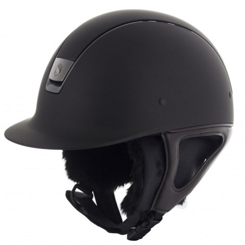 Samshield Miss Shield Helmet Glossy with Alcantara Top and 5 clear crystals
