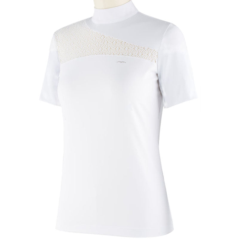 Animo Bukef Short Sleeve Show Shirt With Crotchet Lace Detail - Luxe EQ